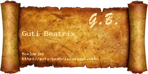 Guti Beatrix névjegykártya